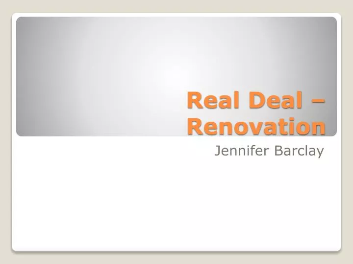 real deal renovation