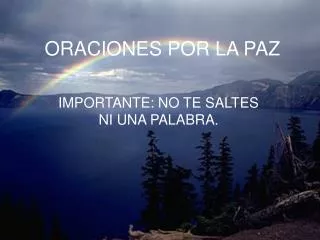oraciones por la paz