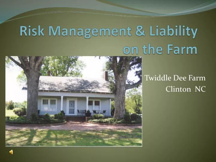risk management liability on the farm