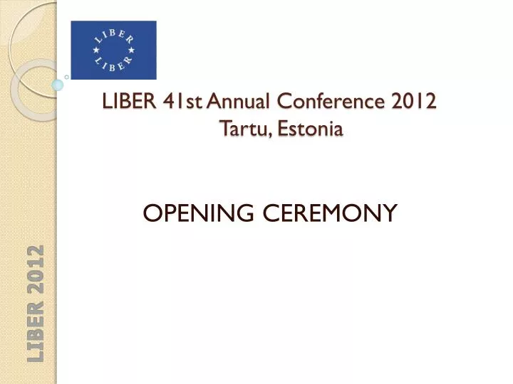liber 41st annual conference 2012 tartu estonia