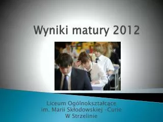 wyniki matury 2012