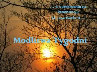 modlitwa tygodni