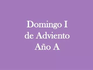 domingo i de adviento a o a