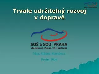 trvale udr iteln rozvoj v doprav