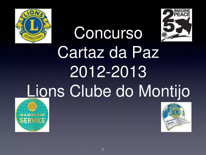 concurso cartaz da paz 2012 2013 lions clube do montijo