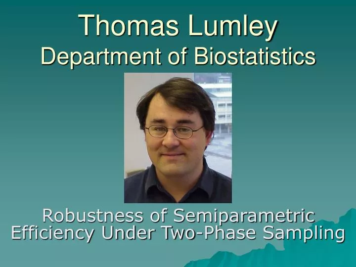 thomas lumley department of biostatistics