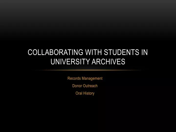 collaborating with students in university archives