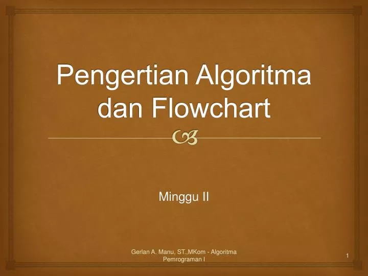 pengertian algoritma dan flowchart