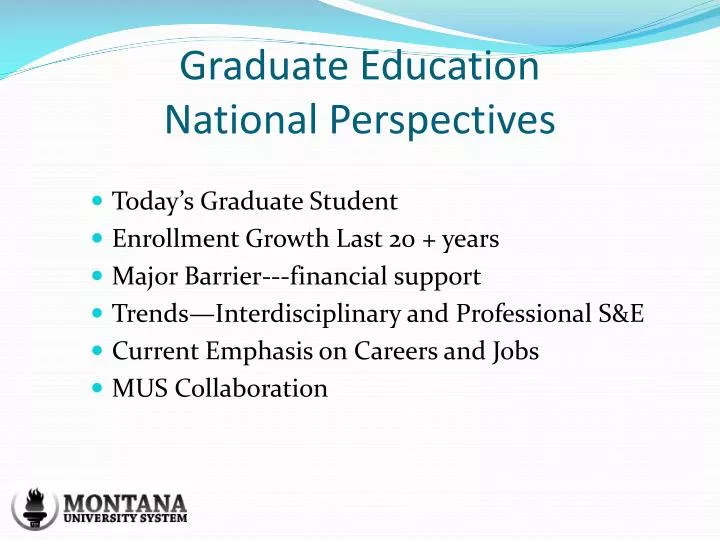 graduate education national perspectives