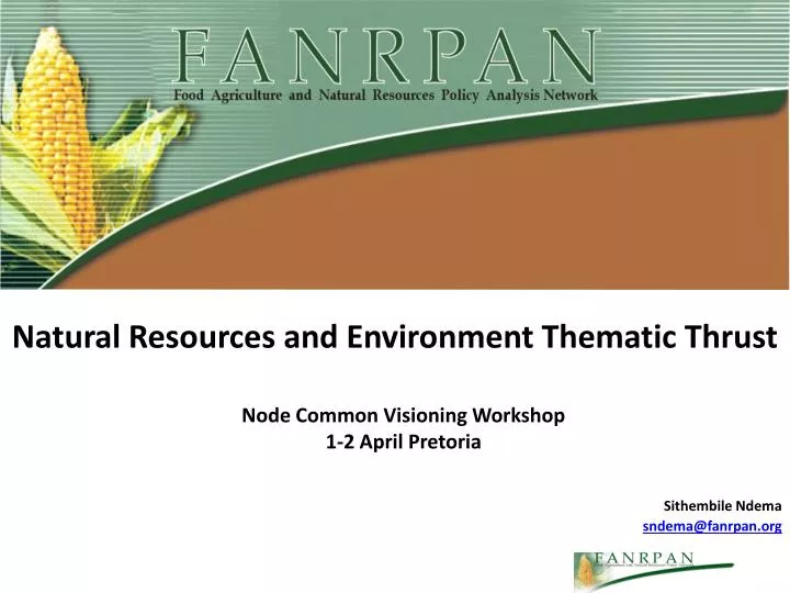 natural resources and environment thematic thrust