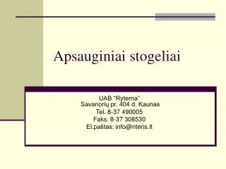 apsauginiai stogeliai