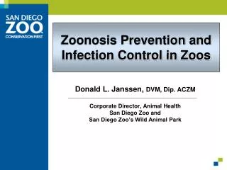 Zoonosis Prevention and Infection Control in Zoos