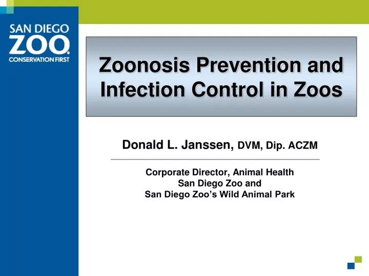 zoonosis prevention and infection control in zoos
