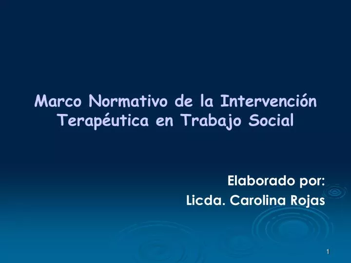 marco normativo de la intervenci n terap utica en trabajo social