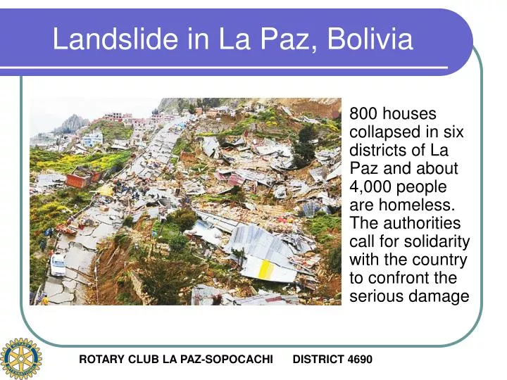 landslide in la paz bolivia