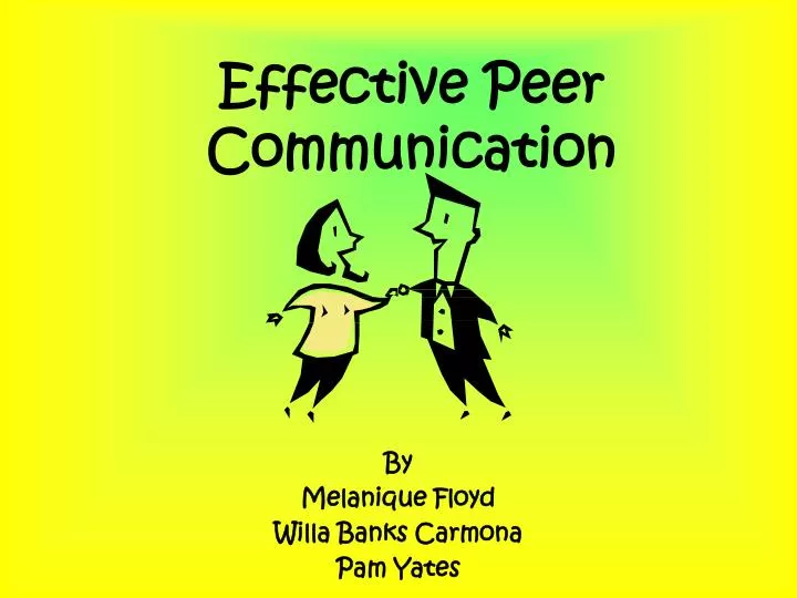 effective peer communication