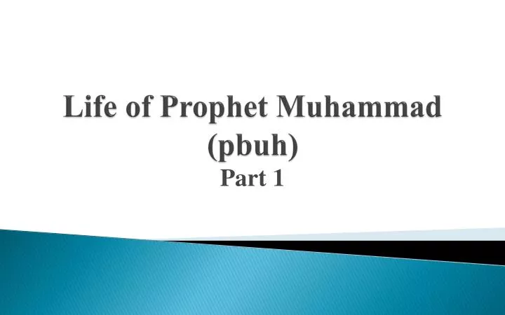 life of prophet muhammad pbuh