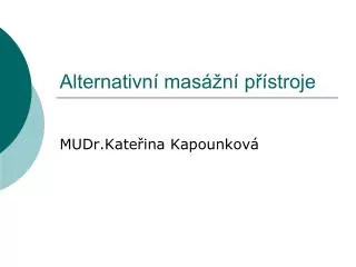 alternativn mas n p stroje