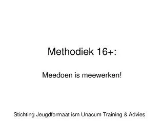 methodiek 16