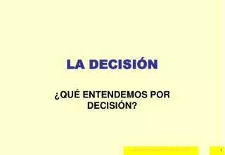 la decisi n