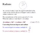 Radians - slide 1