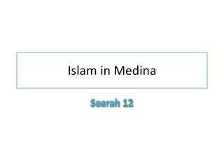 Islam in Medina