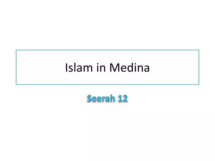 islam in medina
