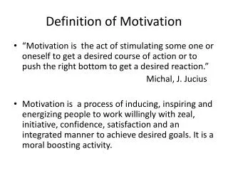 Definition of Motivation