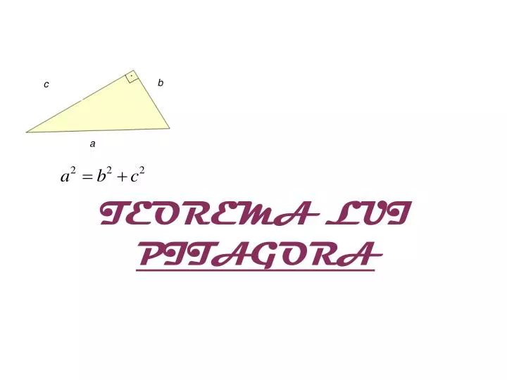 teorema lui pitagora