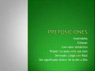 preposiciones