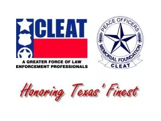 Texas Peace Officer Line of Duty Deaths January 2004 through October 2005