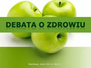 debata o zdrowiu