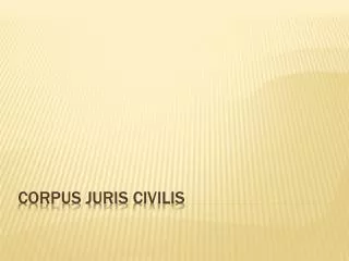 corpus juris civilis