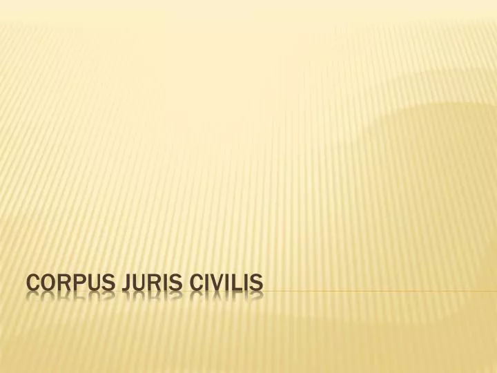 corpus juris civilis