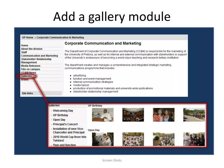 add a gallery module