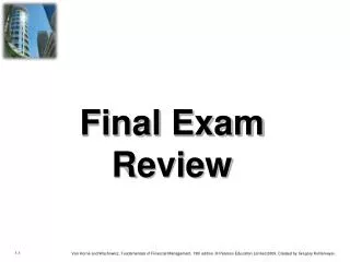 Final Exam Review