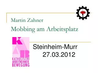 martin zahner mobbing am arbeitsplatz