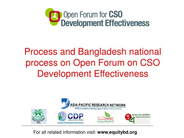 process and bangladesh national process on open forum on cso development effectiveness