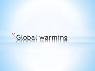 Global warming