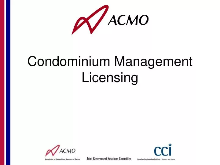 condominium management licensing