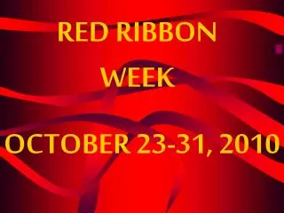 RED RIBBON WEEK