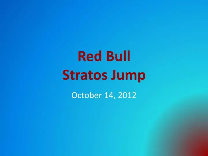 red bull stratos jump