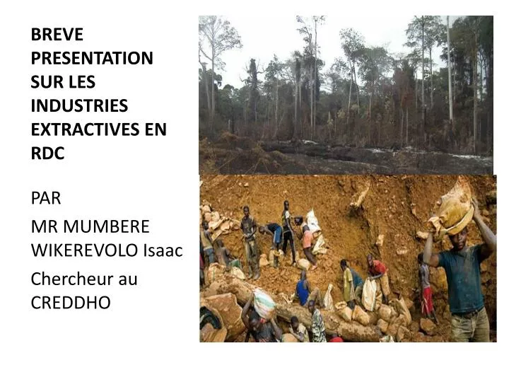 breve presentation sur les industries extractives en rdc