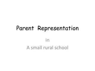 Parent Representation