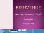 BIENVENUE - slide 1