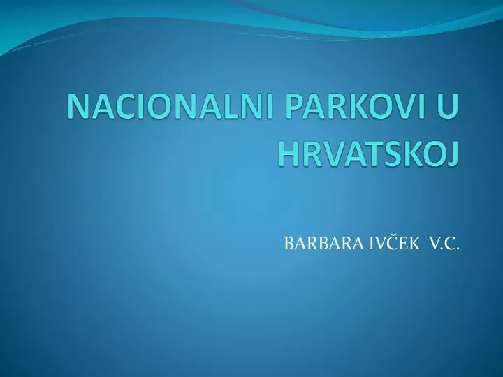 nacionalni parkovi u hrvatskoj