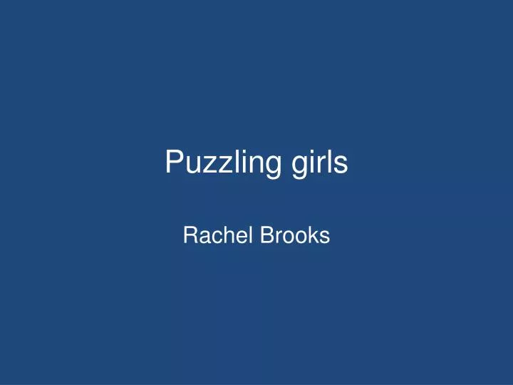 puzzling girls