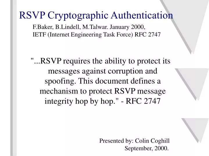 rsvp cryptographic authentication