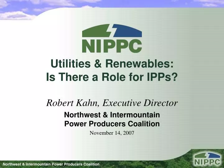 utilities renewables is there a role for ipps