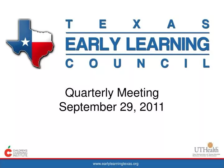 quarterly meeting september 29 2011